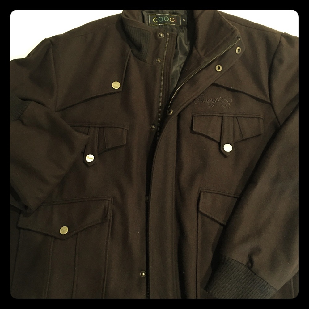 Coogi Bomber Jacket in Chocolate Brown size XL